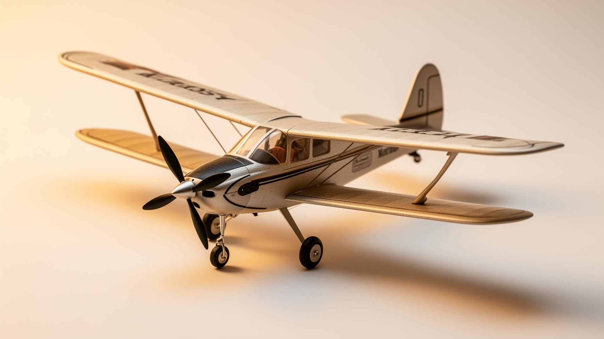 Aeromodelo em voo com detalhes realistas